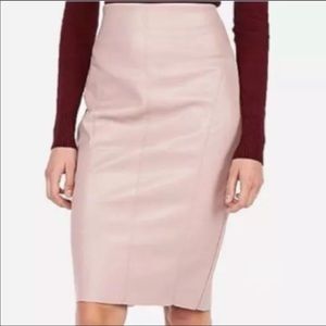 NWT Express Faux Leather Midi Pencil Skirt